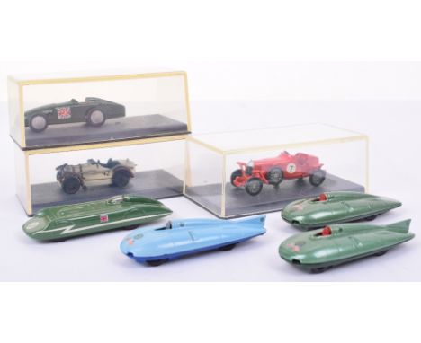 Piccolino White Metal MG Collection Models, small scale Landspeed/Racing cars,1925 MG No 1, 1930 MG M Type , 1931 MG EX120, 1