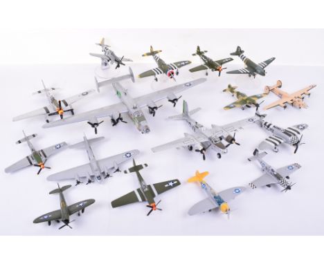 Quantity of USA Unboxed Diecast Aircraft Models, including Corgi Aviation and other makes, Franklin Mint B17 Carolina Moon, C