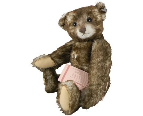 Steiff Limited Edition Teddy Bear 1926, ‘Happy Anniversary ‘, grey brown tipped mohair, 65cm tall, 407239 white tag, 1104 of 