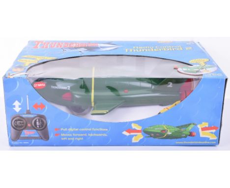 Radio Control Thunderbird 2 from ‘Thunderbirds’ 1:18 scale includes pull back and go Thunderbird 4 in pod, in mint condition,