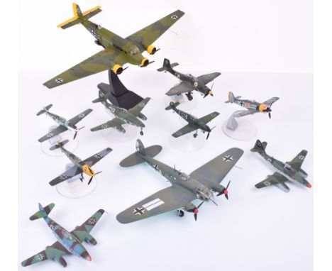 Ten  Unboxed Corgi Aviation  German WWII  Aircraft Models, all in good to very good condition, some accessories are missing  