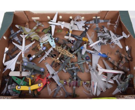 Quantity of Unboxed  Smaller Scale Aircraft Models, including Corgi, Maisto, Ertl, Matchbox, Lledo, Atlas,Lintoy, all in fair