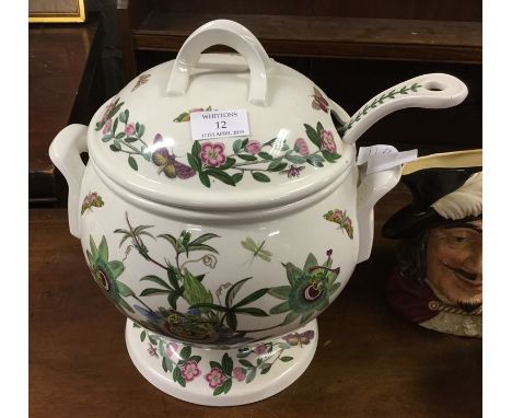 A Portmeirion punch bowl and ladle.