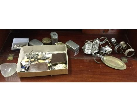 A quantity of old lamp mounts, badges etc.