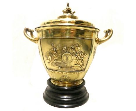 A George IV silver gilt porringer by John Bridge, for and retailed by Rundell Bridge Et Rundell, (The Royal Goldsmiths), with