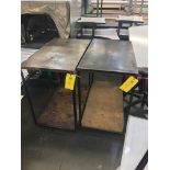 (2) Steel Rolling Carts, 20 in wide x 3 ft long x 33 in tall, Removal Fee: $20