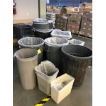 (29) Trash Cans, Various Sizes, Removal Fee: $30