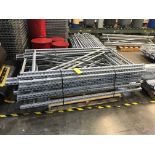 Miscellaneous Shelving, Wire Decking, Uprights 7 ft tall x 2 ft deep; Crossbeams 8 ft long