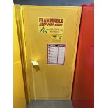 (2) Flammable Safety Cabinets: 65 in tall x 31 in wide x 31 in deep, Removal Fee: $40