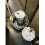 (2) Proof Coil Chains, Steel, Grade 30, 3/8 in, 60 ft, and Misc. Hose, Removal Fee: $20