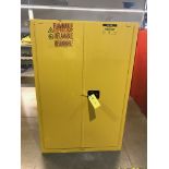 (4) Flammable Safety Cabinets: 65 in tall x 43 in wide x 34 in deep, Removal Fee: $40