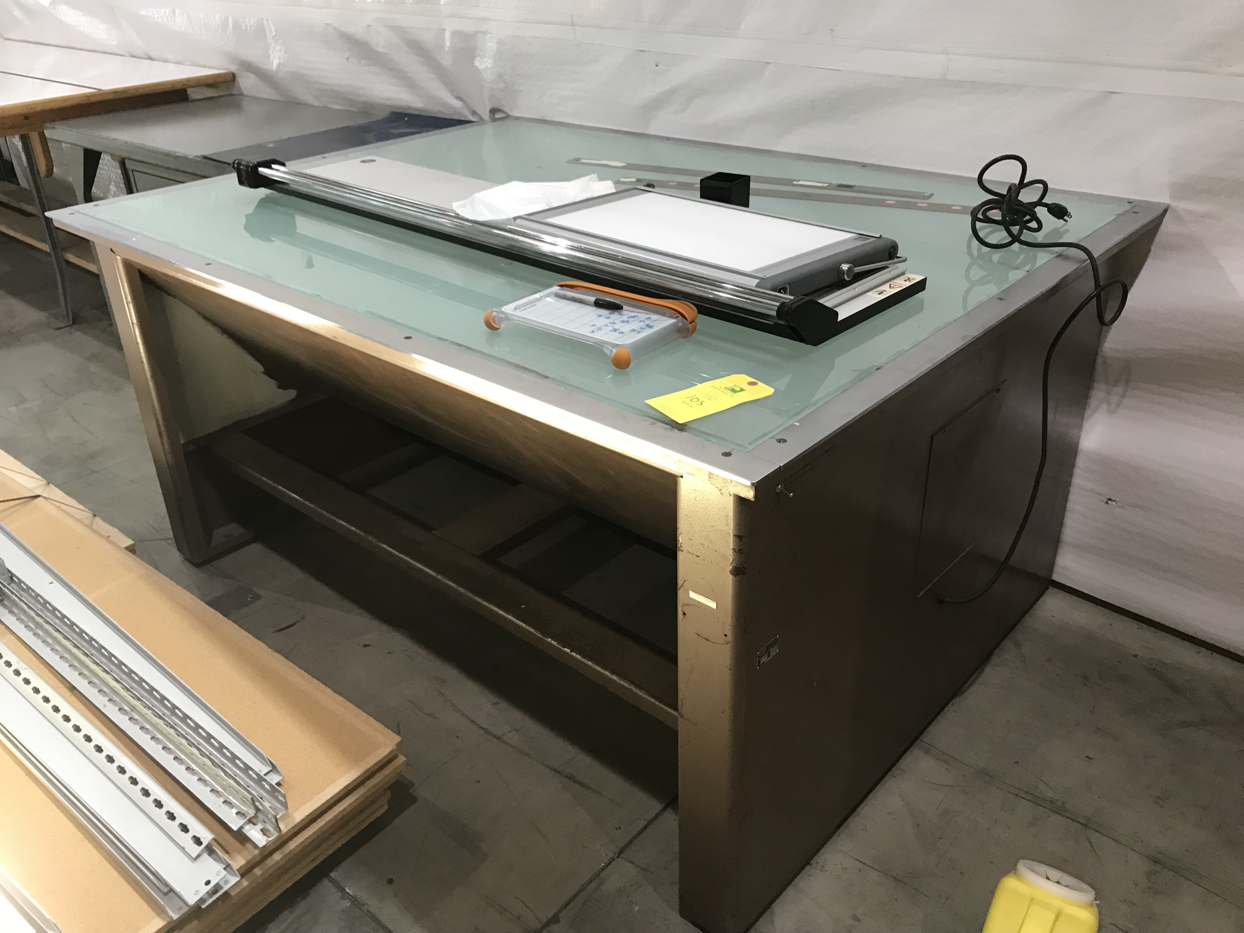 Lighted Tracing Table, 76 in long x 56 in wide x 3 ft tall Removal Fee: $50