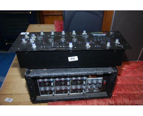 A Sound lab and T the t.mix PM600 mixer amplifier.