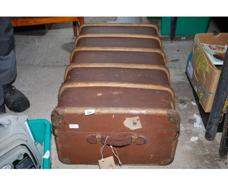 A wooden trunk.