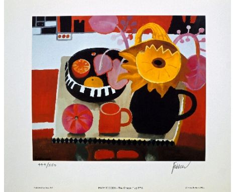 Mary Fedden OBE RA, British 1915-2012- "The Orange Mug", 1996, publ. by Bow Art; offset lithograph printed in colours, signed