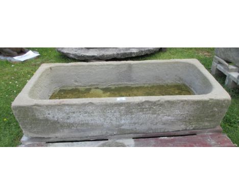 Natural stone trough - Approx Length: 122cm&nbsp; Width: 51cm&nbsp; Height: 28cm 