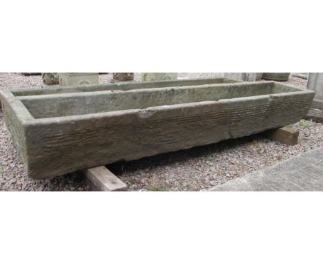 18th century stone trough - Approx W: 198cm D: 41cm H: 25cm 