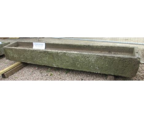 18th century stone trough - Approx W: 249cm D: 30cm H: 30cm 