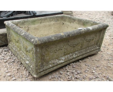 Small rectangular planter - Approx W: 66cm D: 53cm H: 25cm 