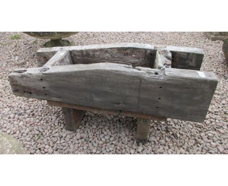 Wooden railway sleeper planter 