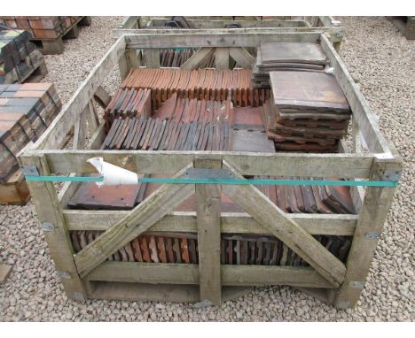 Crate of roofing tiles - tile½ under eaves