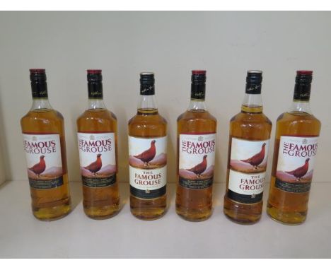 Six bottles of the Famous Grouse blended Scotch whisky, all sealed and levels good 