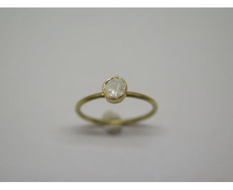 A gilt metal rough diamond ring, size P/Q, in unused condition, approx 1.3 grams 