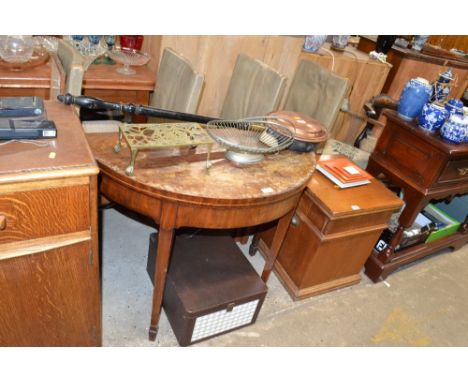 A 19th Century mahogany fold over card table