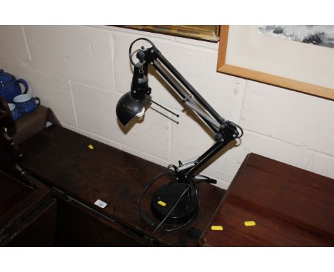 An Anglepoise style lamp