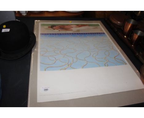 A David Hockney original lithographic print 1970 ICA