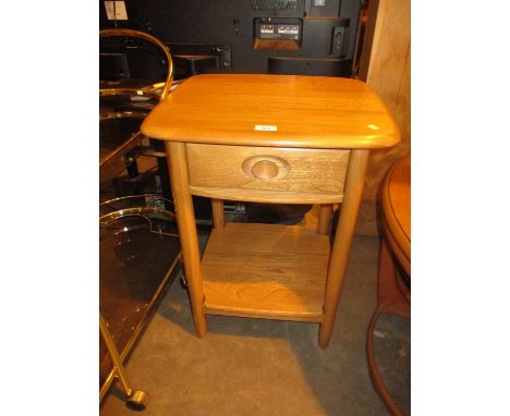 Ercol Light Wood Single Drawer Lamp Table 