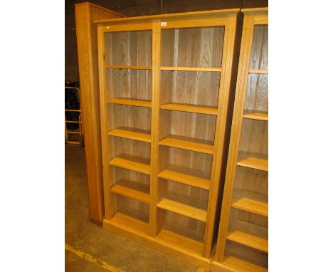 Tall Light Oak Bookshelves, 103cm 