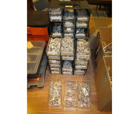 Four Plastic Boxes of Metal Model Soldiers etc 