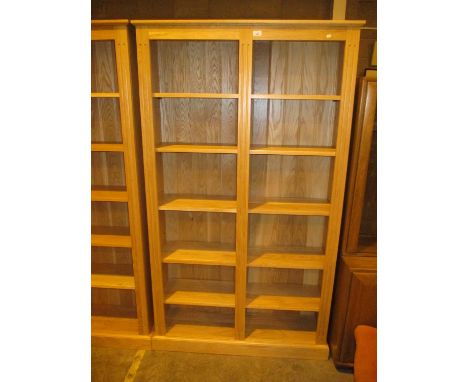 Tall Light Oak Bookshelves, 103cm 