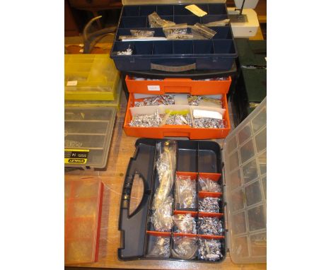 Three Plastic Boxes of Metal Model Soldiers etc 