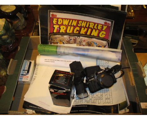 Collection of Edwin Shirley Trucking Ephemera, Minolta X700 Camera and Accessories 