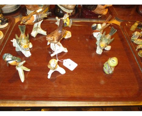 Six Goebel Birds and 3 Others with Faults