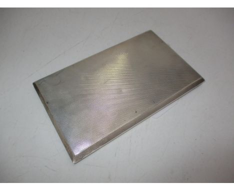 Silver Engine Turned Cigarette Case, Birmingham 1950, 204g 