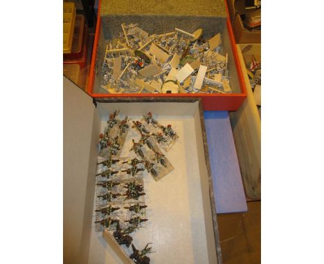 Six Boxes of Metal Model Soldiers etc 