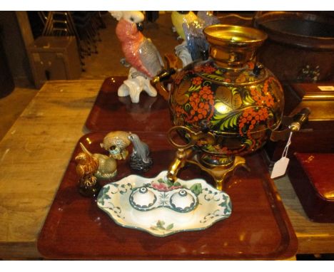 Electric Samovar, 4 Beneagles Bottles and a Restored Wemyss Inkwell 