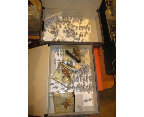 Six Boxes of Metal Model Soldiers etc 