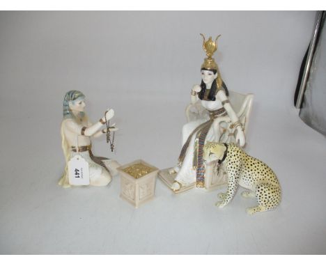 Three Compton &amp; Woodhouse Royal Worcester The Jewels of Cleopatra Figures, all  246/500, CW469 
