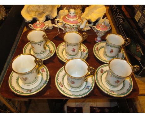 Set of 6 Porcelain Coffee Cups and Saucers and Leonardo Collection Tea Service 