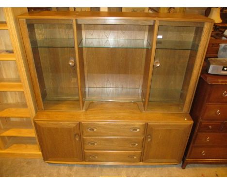 Ercol Glazed Top Dresser Display Cabinet, 155cm 