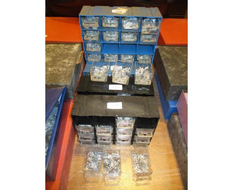 Eight Plastic Boxes of Metal Model Soldiers etc 