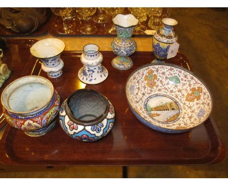 Seven Pieces of Middle Eastern Enamel 