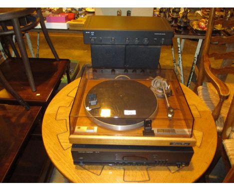 Audiophile Concept CS5000 Record Player, Harman/Kardon HD740 CD Player, with Remote, Arcam Alpha Amplifier and a Pair of Mord