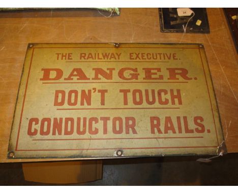 Railway Executive Enamel Sign 