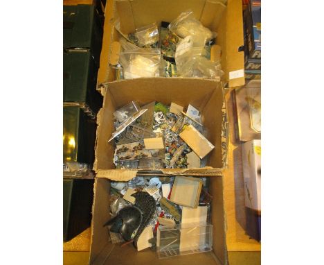Three Boxes of Metal Model Soldiers etc 