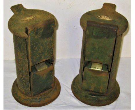 2 x Edmondsons ticket dating machines. Original condition. Both with brass registration number plates.